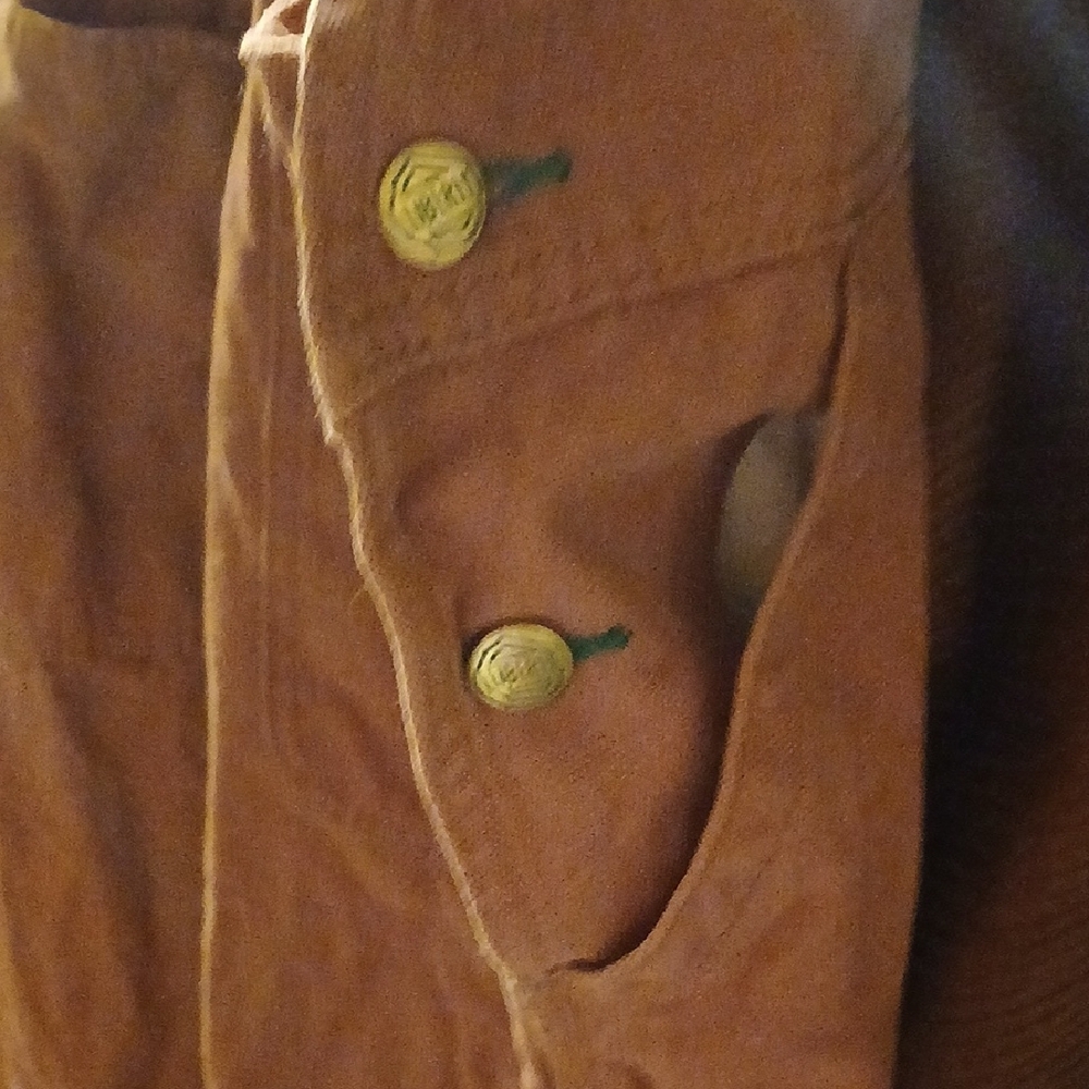 Liberty Rust-Brown Overalls with Green Trim - Picture 9 of 13